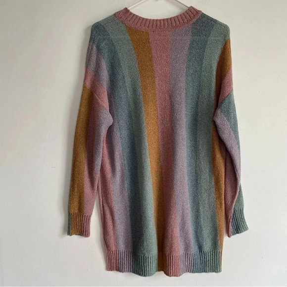 NWT Show Me Your MuMu Elodie Sweater Dusty Stripe Knit Oversized Beachy Casual - Picture 6 of 12